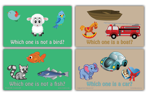 Creanoso Amazing Basic Receptive Language Learning Cards Ã¢â‚¬â€œ Mini Educational Cards Set