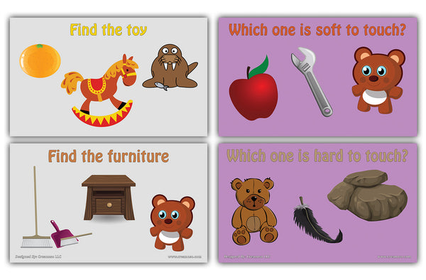 Creanoso Amazing Basic Receptive Language Learning Cards Ã¢â‚¬â€œ Mini Educational Cards Set