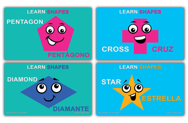 Creanoso Basic Spanish Vocabulary Flashcards Ã¢â‚¬â€œ Informational Language Learning Cards for Kids