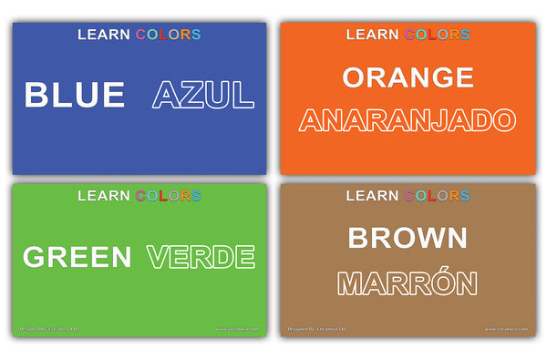 Creanoso Basic Spanish Vocabulary Flashcards Ã¢â‚¬â€œ Informational Language Learning Cards for Kids