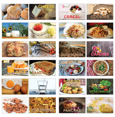 Creanoso Basic Food and Drinks Identification Flashcards for Children (120-Pack) Ã¢â‚¬â€œ Unique Educational Cards Gift Set Ã¢â‚¬â€œ Great Stocking Stuffers Gift for Toddlers, Boys & Girls Ã¢â‚¬â€œ Teaching Materials