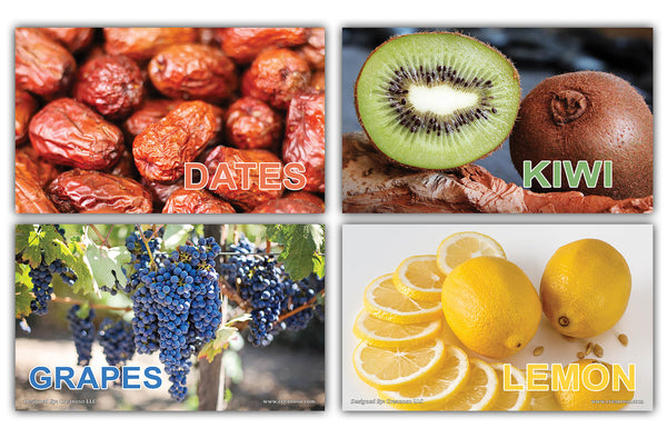 Creanoso Fruits Basic Learning Identification Flashcards for Children (60-Pack) Ã¢â‚¬â€œ Educational Information Cards Set Ã¢â‚¬â€œ Unique Gift Set for Boys, Girls, Kids - Assorted Learning Pack