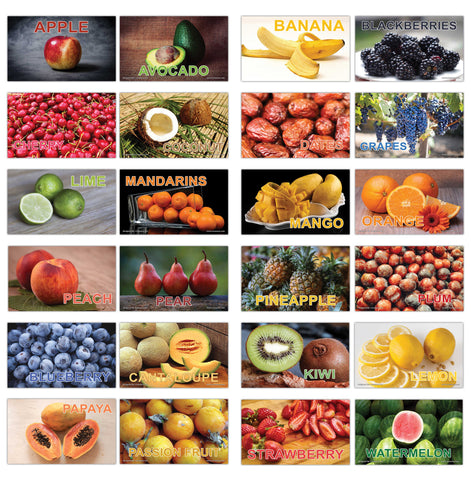 Creanoso Fruits Basic Learning Identification Flashcards for Children (60-Pack) Ã¢â‚¬â€œ Educational Information Cards Set Ã¢â‚¬â€œ Unique Gift Set for Boys, Girls, Kids - Assorted Learning Pack