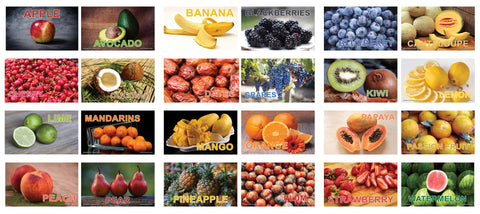 Creanoso Basic Fruits Identification Flashcards for Children (120-Pack) Ã¢â‚¬â€œ Unique Educational Cards Gift Set Ã¢â‚¬â€œ Great Stocking Stuffers Gift for Kids, Boys & Girls Ã¢â‚¬â€œ Teaching Materials