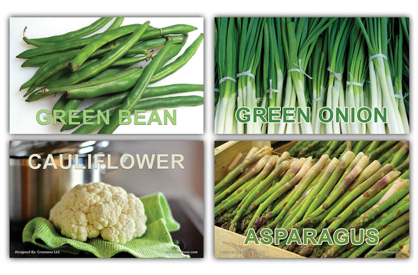 Creanoso Basic Vegetables Identification Learning Flashcards for Children (120-Pack) Ã¢â‚¬â€œ Unique Educational Cards Gift Set Ã¢â‚¬â€œ Great Stocking Stuffers Gift for Toddlers, Boys & Girls Ã¢â‚¬â€œ Teaching Materials