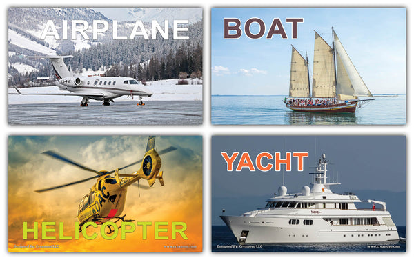 Creanoso Transportation Identification Learning Flashcards Ã¢â‚¬â€œ Mini Educational Cards Set