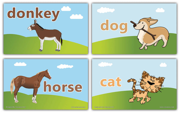 Creanoso On the Farm Flashcards for Children - Educational Learning Flash Card