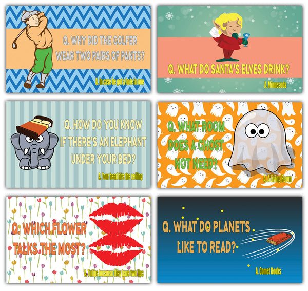 Creanoso Sea and Land Creatures Lunch Box Note Card Ã¢â‚¬â€œ Funny Lunch Box Jokes Flashcards