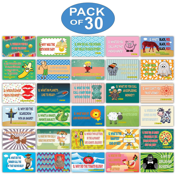 Creanoso Sea and Land Creatures Lunch Box Note Card Ã¢â‚¬â€œ Funny Lunch Box Jokes Flashcards