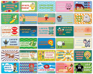 Creanoso Sea and Land Creatures Lunch Box Note Card Ã¢â‚¬â€œ Funny Lunch Box Jokes Flashcards