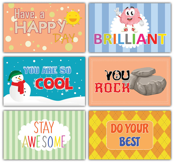 Creanoso Amazing Sayings Lunch Box Note Cards Ã¢â‚¬â€œ Inspiring Flashcards for Kids - Fun Lunchbox Cards