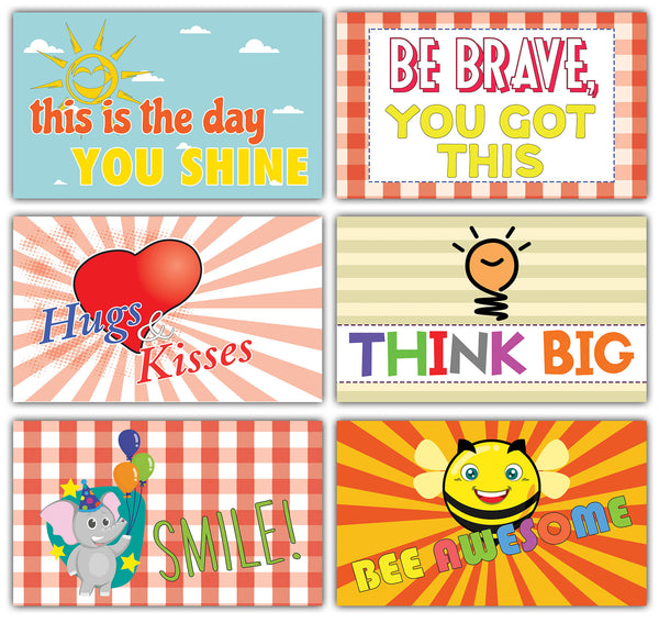 Creanoso Amazing Sayings Lunch Box Note Cards Ã¢â‚¬â€œ Inspiring Flashcards for Kids - Fun Lunchbox Cards