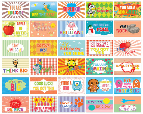 Creanoso Amazing Sayings Lunch Box Note Cards Ã¢â‚¬â€œ Inspiring Flashcards for Kids - Fun Lunchbox Cards