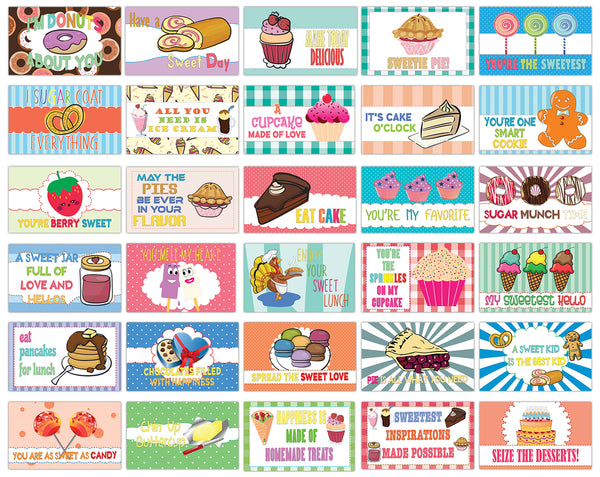 Creanoso Inspiring Sweet and Delicious Food Sayings Flashcards (60-Pack) â€“ Awesome Learning Lunchbox Cards Set for Boys, Girls â€“ Awesome Stocking Stuffers Gifts for Children â€“ Cool Bulk Collection