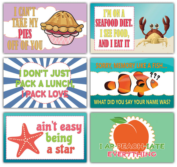 Creanoso Hilarious and Inspiring Funny Sayings Lunchbox Flashcards for Kids