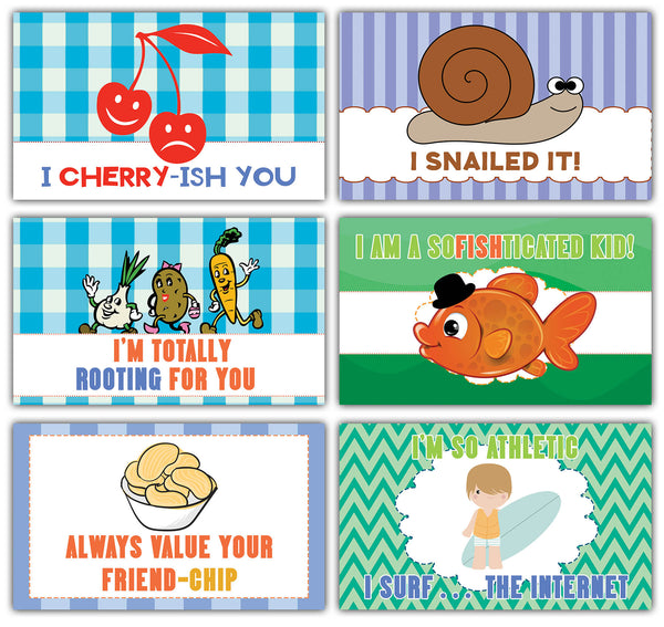 Creanoso Hilarious and Inspiring Funny Sayings Lunchbox Flashcards for Kids