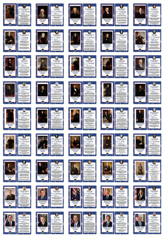 Creanoso US Presidents Flashcards Ã¢â‚¬â€œ Educational Learning Informational Card Set