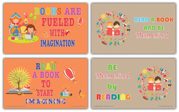 Creanoso Never Stop Learning Flashcards for Kids - Book Reading - Unique Card Giveaways for Children