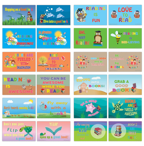 Creanoso Never Stop Learning Flashcards for Kids - Book Reading - Unique Card Giveaways for Children