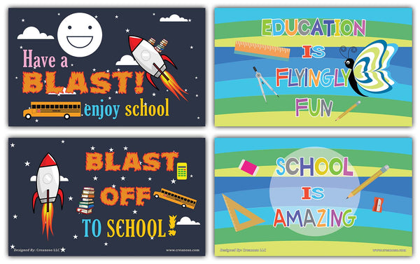 Creanoso School Education Flashcards for Kids - Never Stop Learning Mini Cards - Cool Giveaways
