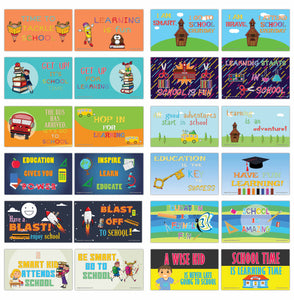 Creanoso School Education Flashcards for Kids - Never Stop Learning Mini Cards - Cool Giveaways