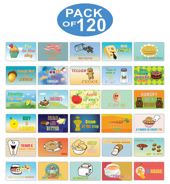 Creanoso Food Idioms Learning Flashcards for Kids Ã¢â‚¬â€œ Educational Information Set