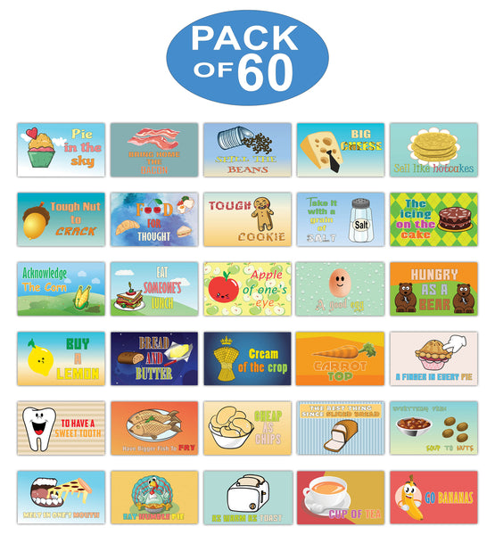 Creanoso Food Idioms Learning Flashcards for Kids Ã¢â‚¬â€œ Educational Information Set