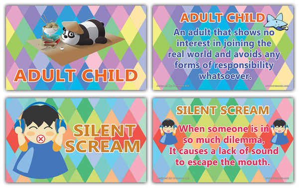 Creanoso Figures of Speech Oxymoron Learning Cards Ã¢â‚¬â€œ Mini Educational Cards Set for Kids