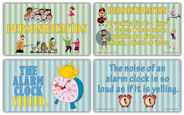 Creanoso Personification English Learning Flashcards (120-Pack) Ã¢â‚¬â€œ Assorted Informational Language Learning Cards Ã¢â‚¬â€œ Unique Stocking Stuffers Gifts for Boys & Girls Ã¢â‚¬â€œ Teaching Learning Tools