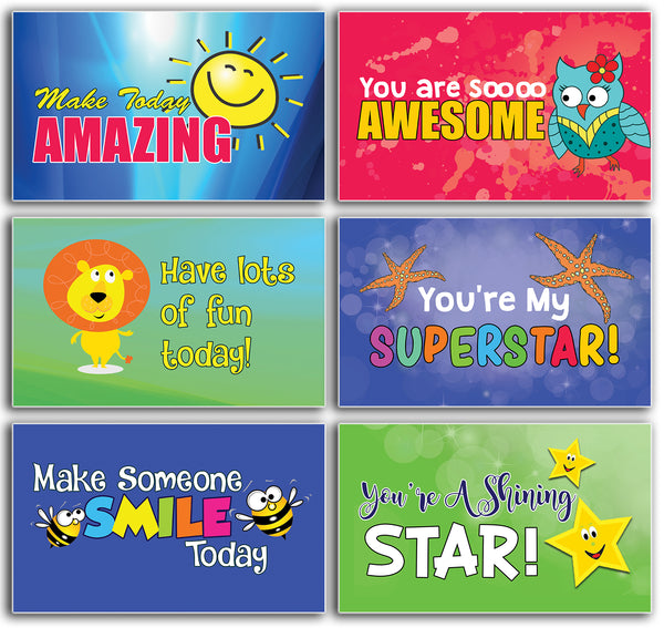 Motivational Lunch Box Notes Cards for Children