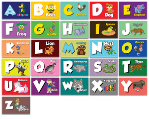 Animals Alphabet Flash Cards for Children