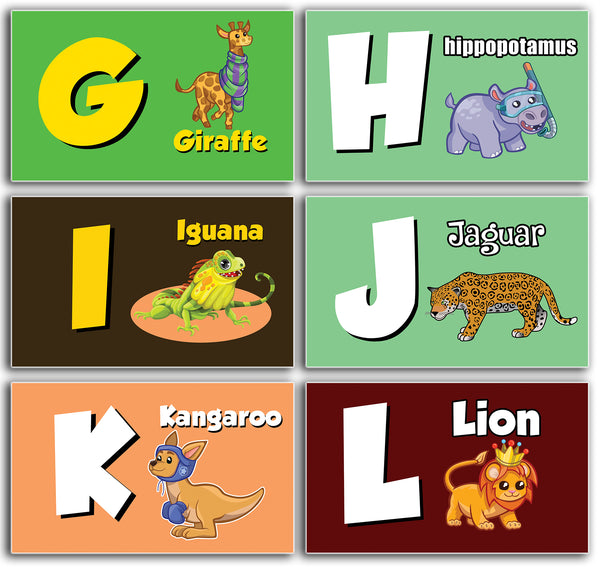 Animals Alphabet Flash Cards for Children
