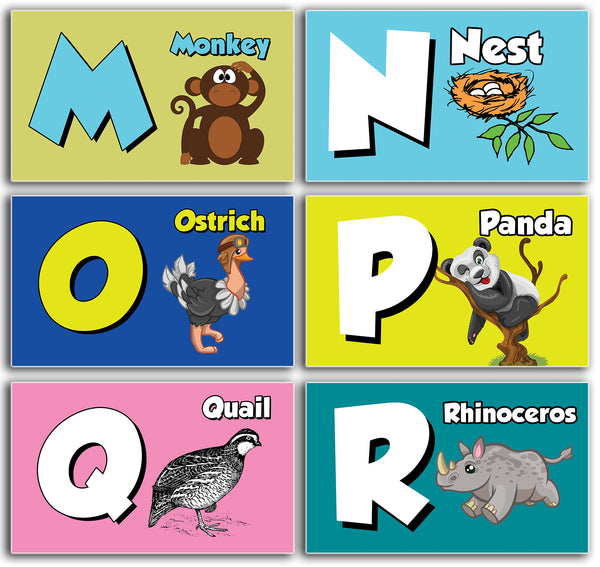 Animals Alphabet Flash Cards for Children