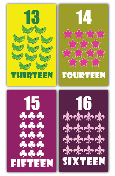 Numbers Counting Maths Educational Flash Cards for Kids