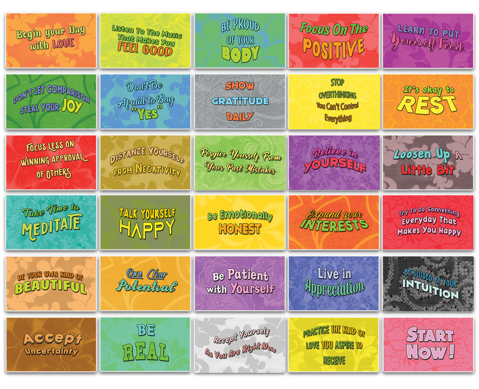 How to Love Yourself Cards (60-Pack)
