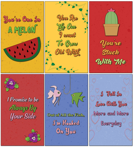 Creanoso Romantic Inspirational Lunch Box Love Notes Series 2 - Awesome Cards for Everyday