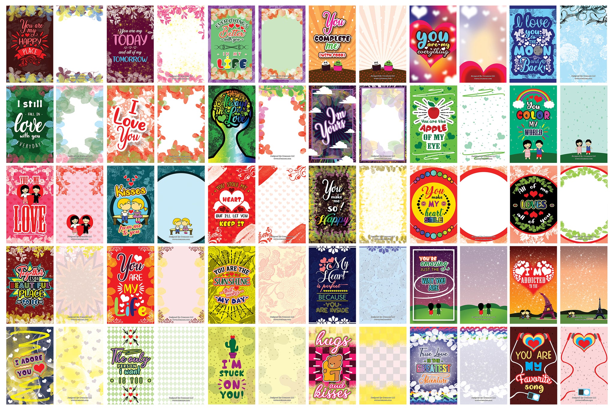 Creanoso Romantic Inspirational Lunch Box Love Notes Series 2 - Unique Educational Gift Tokens for Kids