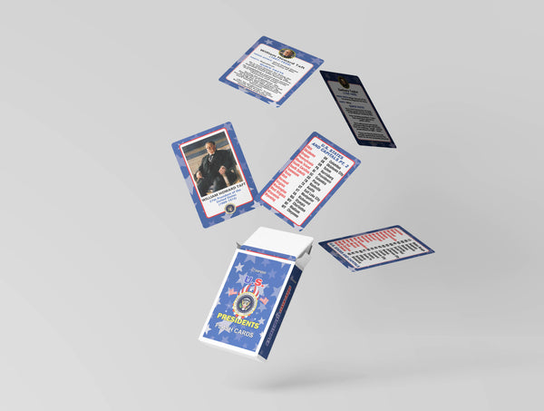 Flash Cards Novelty US Presidents for Kids Bulk Set (4-Deck) - Pretty Favors Decor Decal Supply - Stocking Stuffers Gifts for Men Women Christmas Holidays Activities - High Quality Standard Decks