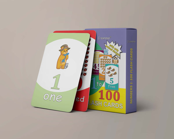 Numbers 1-100 Educational Flash Cards (2-Deck) Ã¢â‚¬â€œ Cute Animals Design Gifts Ideas for Birthday Party Supply for Kids Boys Girls - Fun Game Group Activities Stocking Stuffers Ã¢â‚¬â€œ Fun Educational Pack
