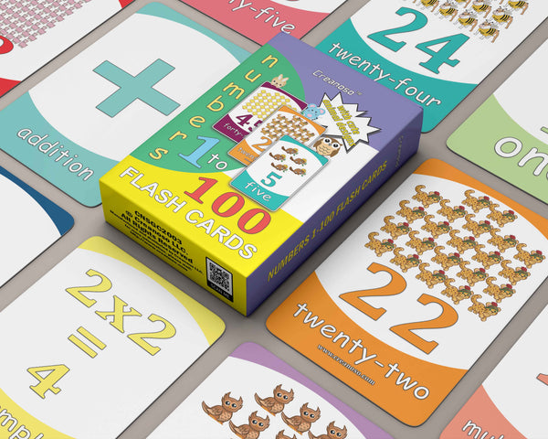 Alphabet Numbers Picture Words Colors and Shapes Learning Flash Cards Variety Pack (4-Deck) - Pretty Favors Decor Decal Supply - Stocking Stuffers Gifts for Boys Girls Christmas Holidays Activities