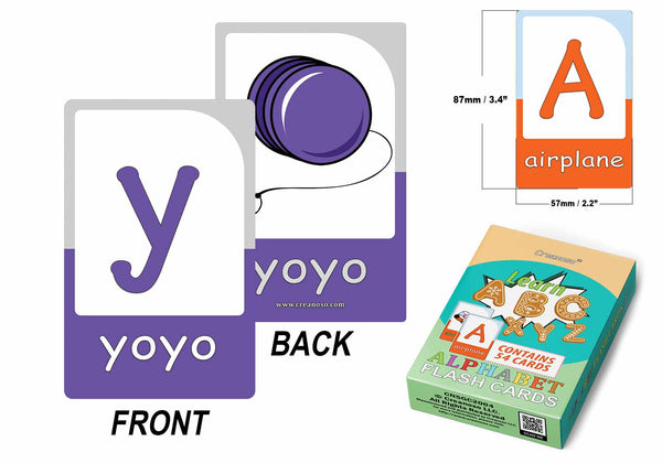 Creanoso Alphabets Flash Cards  - Fun Stocking Stuffers for Theme Party Favors Supply Props Game