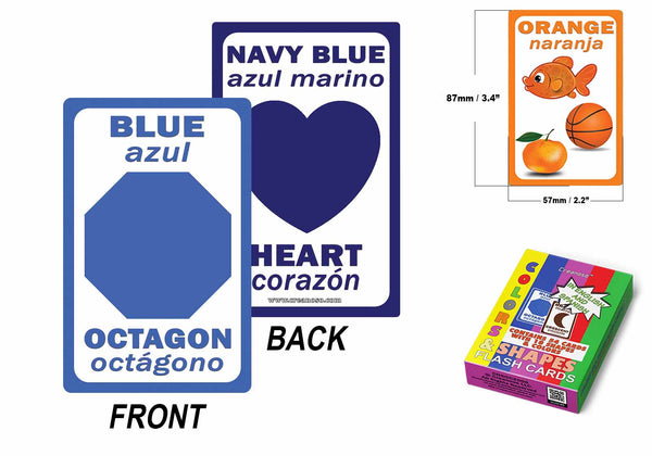 Creanoso Colors and Shapes Flash Cards - Fun Stocking Stuffers for Theme Party Favors Supply Props Game