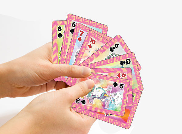 Creanoso Unicorn Playing Cards (2 Decks) - Classroom Reward Incentives for Students and Children - Stocking Stuffers Party Favors & Giveaways for Teens & Adults