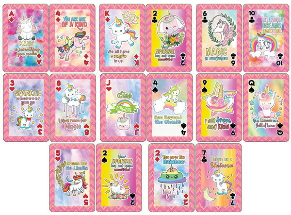 Creanoso Unicorn Playing Cards (1 Deck) - Stocking Stuffers Premium Quality Gift Ideas for Children, Teens, & Adults - Corporate Giveaways & Party Favors