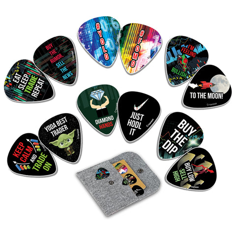Stock Trading Guitar Picks (1-Set X 12 Picks)