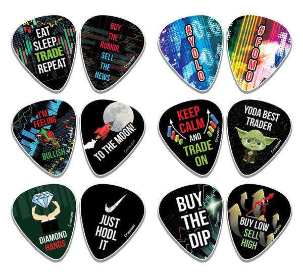 Stock Trading Guitar Picks (1-Set X 12 Picks)