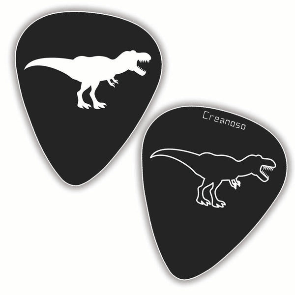 Creanoso Cool Dinosaur Guitar Pick (12-Pack) - Colorful Unique Music Gifts for Guitarists