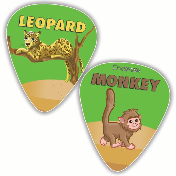 Creanoso Cool and Colorful Wild Animal Guitar Picks (12-Pack) - Musical Accessories Premium Gifts