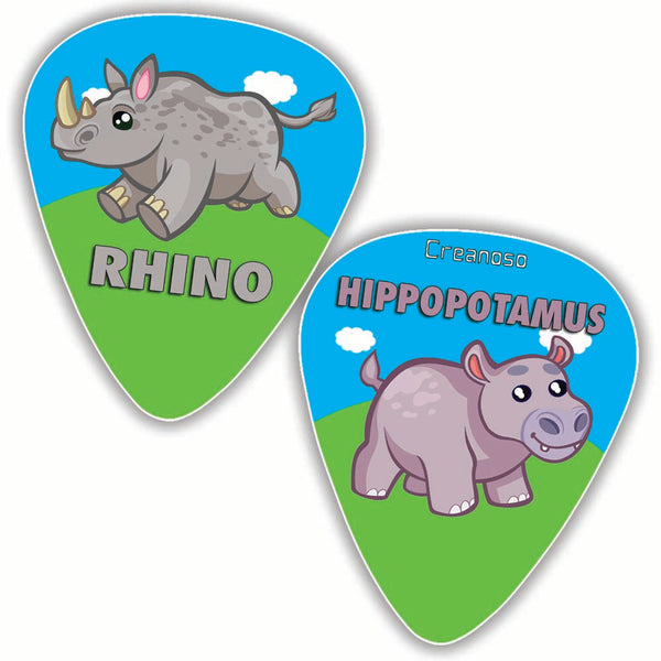 Creanoso Cool and Colorful Wild Animal Guitar Picks (12-Pack) - Musical Accessories Premium Gifts