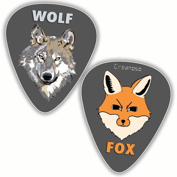 Creanoso Cool and Colorful Wild Animal Guitar Picks (12-Pack) - Musical Accessories Premium Gifts